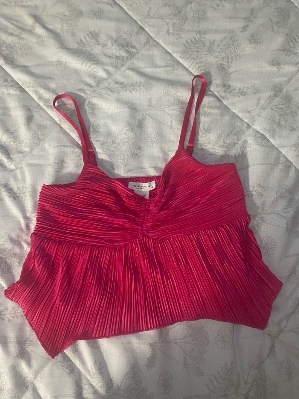 Kirious Los Angeles shaggy pink top